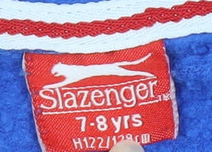 Slazenger Boys Blue Pullover Hoodie 7-8 Years Hooded Casual