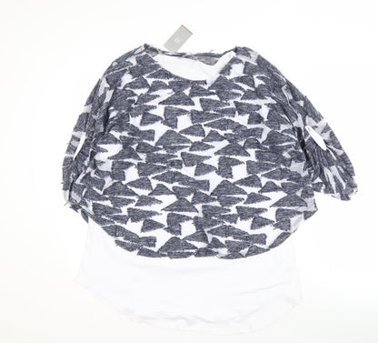 Lakeland Women’s White Blue Top Size 16 New