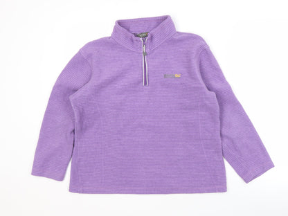 Regatta Women's Purple Sweatshirt Size 14 High Neck Outdoor