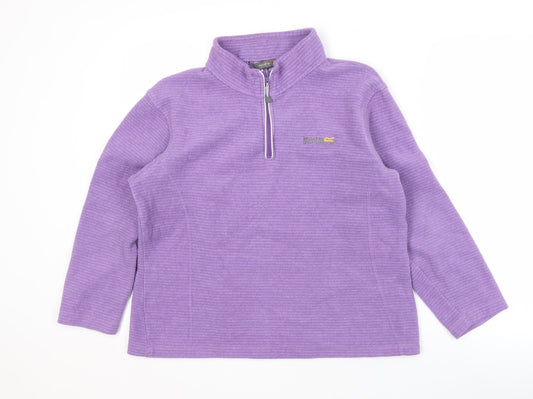 Regatta Women's Purple Sweatshirt Size 14 High Neck Outdoor