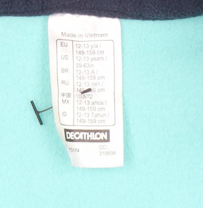 Decathlon Girls Blue Fleece Pullover Sweatshirt 12-13 Years