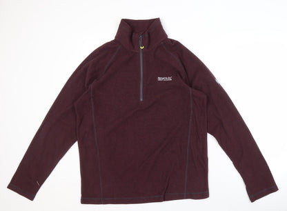 Mens UK Size L Regatta Great Outdoors Purple 1/2 Zip Sweatshirt
