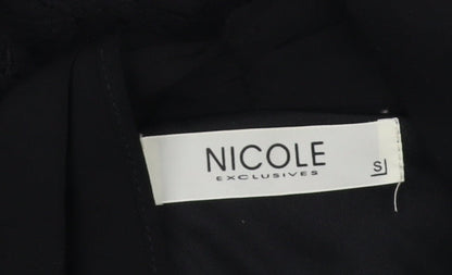 Nicole Exclusives Women's Black Wrap Lace Blouse S