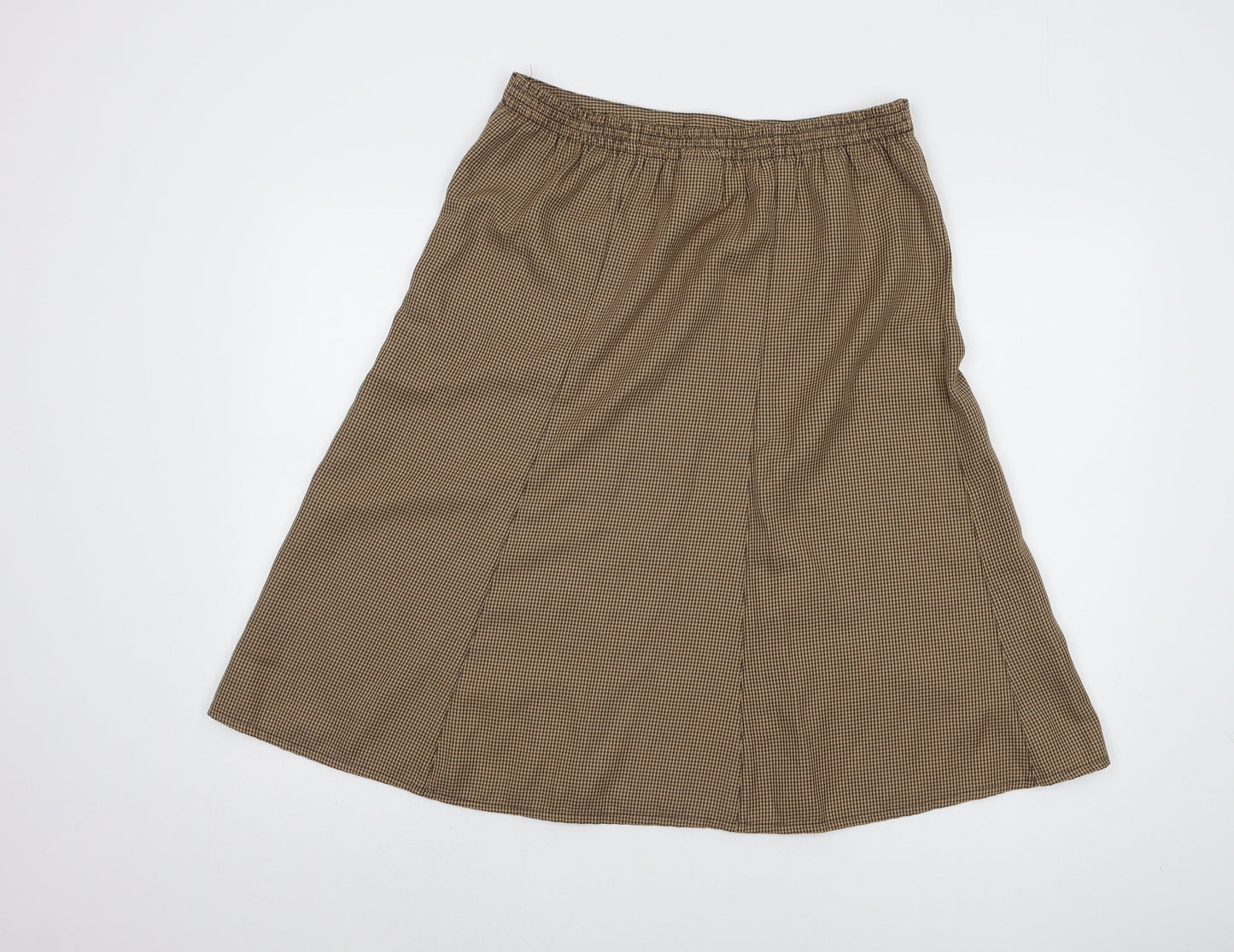 Damart Women's Brown Check A-Line Skirt Size 10