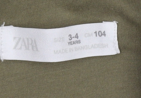 Zara Boys Green Quilted Jacket 3-4 Years