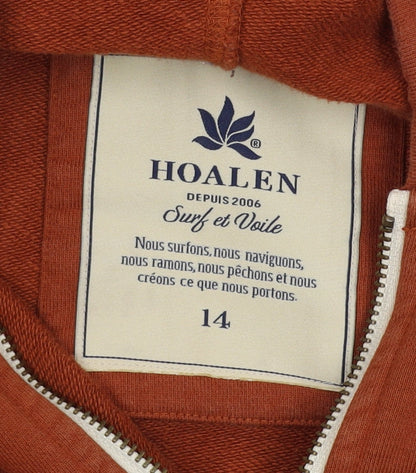 Hoalen Women's Orange Full Zip Hoodie Size 14