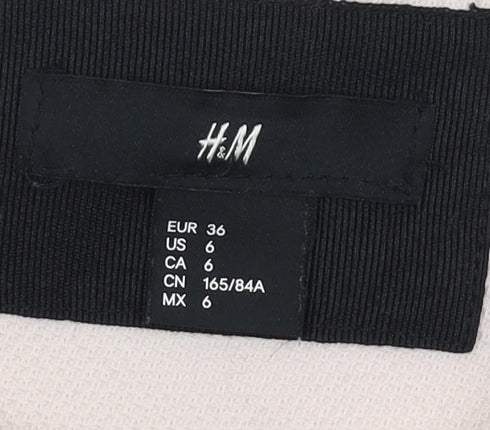 H&M Women's Pink Mid-Length Coat, Size 8, Casual Chic