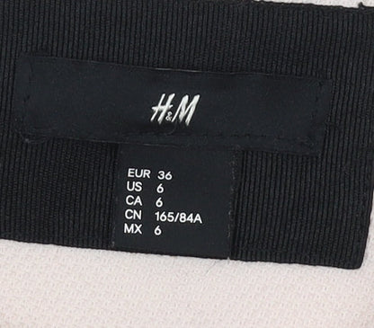 H&M Women's Pink Mid-Length Coat, Size 8, Casual Chic