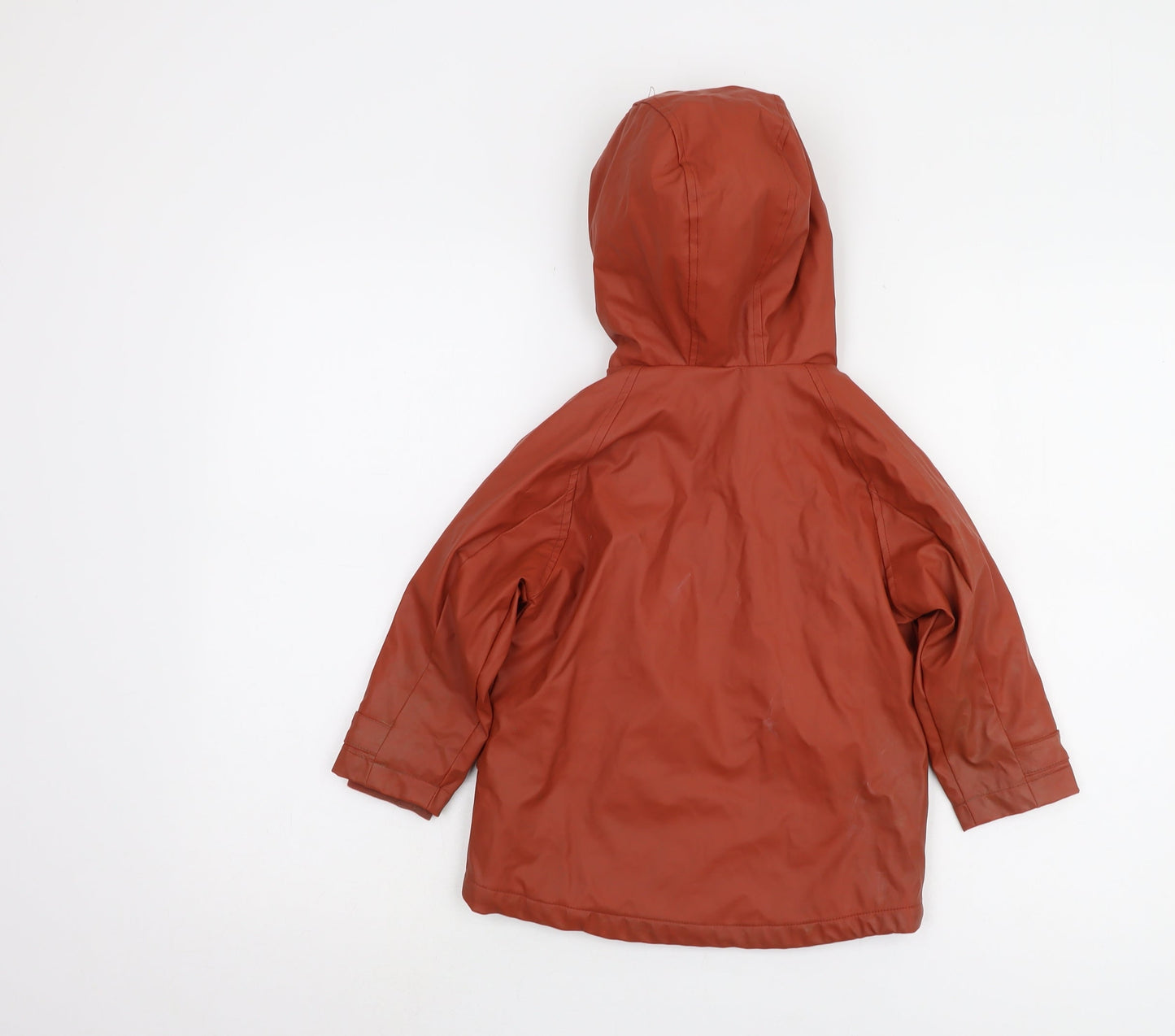 Zara Girls Orange Hooded Jacket 3-4 Years