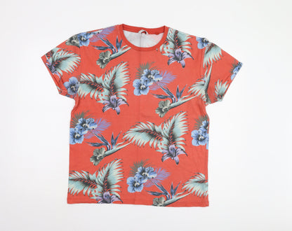 Next Men's Multicoloured Floral T-Shirt, Medium Size