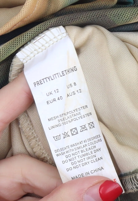 PrettyLittleThing Women's Multicolour Bodycon Dress