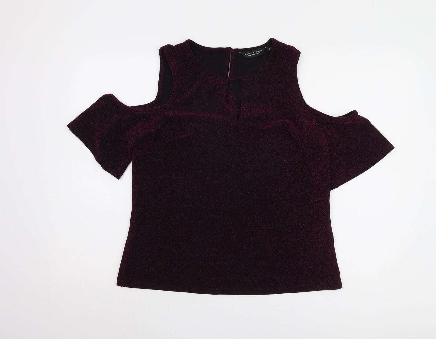 Womens UK Size 12 Dorothy Perkins Purple Basic Blouse