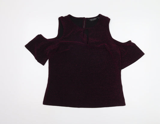 Womens UK Size 12 Dorothy Perkins Purple Basic Blouse
