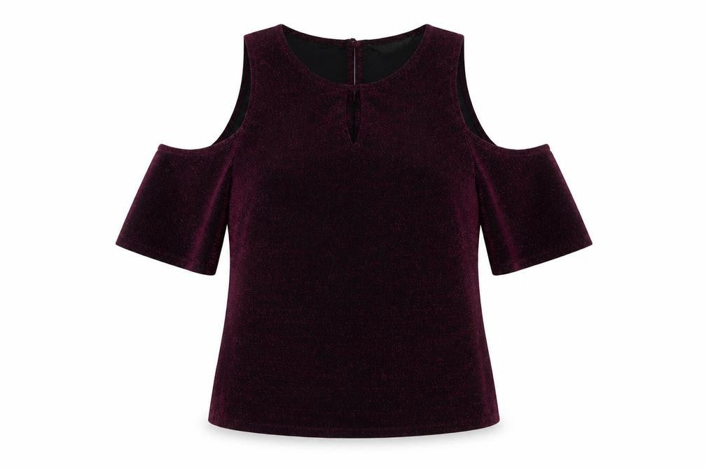 Womens UK Size 12 Dorothy Perkins Purple Basic Blouse