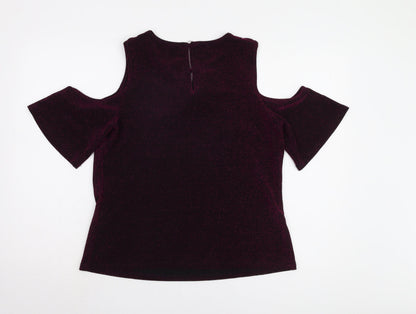 Womens UK Size 12 Dorothy Perkins Purple Basic Blouse