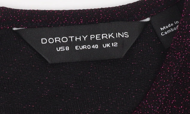 Womens UK Size 12 Dorothy Perkins Purple Basic Blouse