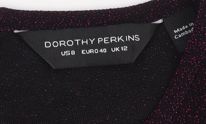 Womens UK Size 12 Dorothy Perkins Purple Basic Blouse