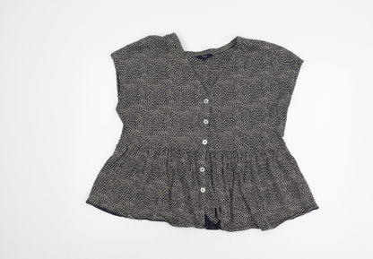 Womens UK Size 16 NEXT Black Basic Blouse