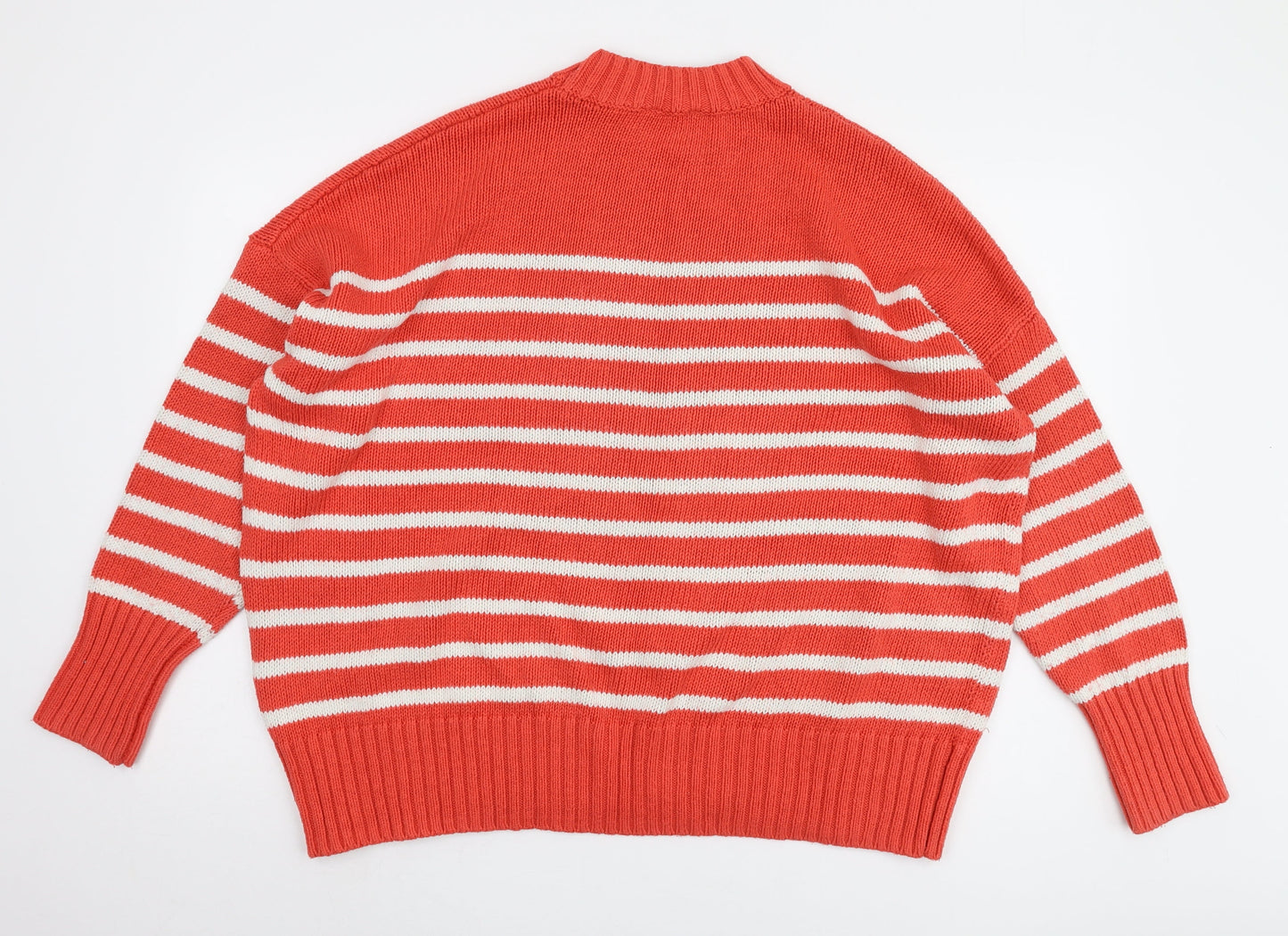 Jones Women's Red Striped Pullover Jumper Size 18
