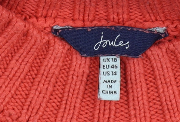 Jones Women's Red Striped Pullover Jumper Size 18