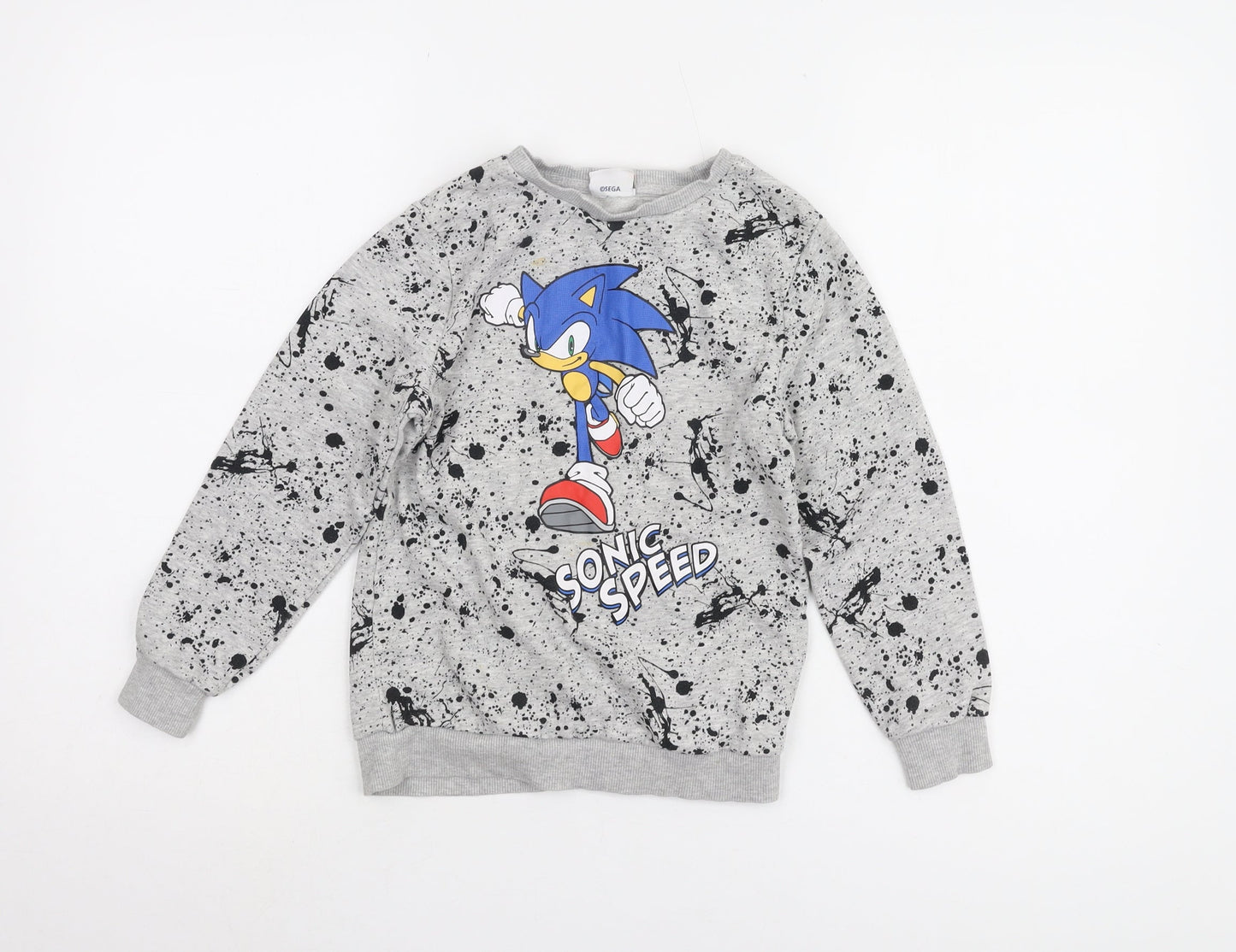 George Boys Sonic Grey Pullover Sweatshirt 7-8 Years