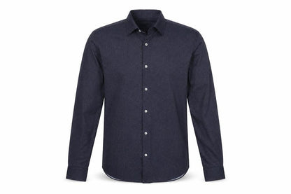 Zara Men's Blue Regular Fit Long Sleeve Shirt L