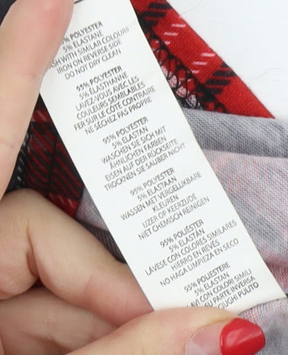 Boohoo Women's Red Plaid Dress Size 10