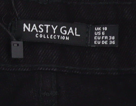 Nasty Gal Black High Rise Women's Shorts, Size 10
