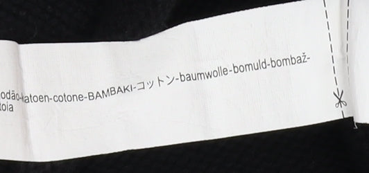 Zara Men's Black L Crew Neck Cotton Pullover Jumper