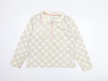 Joules Women’s Ivory Polka Dot Pullover Sweatshirt L