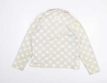 Joules Women’s Ivory Polka Dot Pullover Sweatshirt L