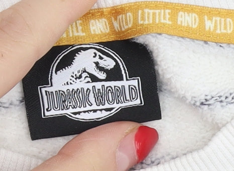 Jurassic World White Girls Pullover Sweatshirt 5-6 Years