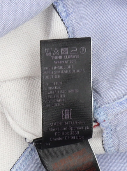 Womens UK Size 16 Marks and Spencer Blue Pullover Jumper