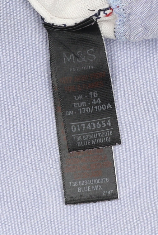 Womens UK Size 16 Marks and Spencer Blue Pullover Jumper
