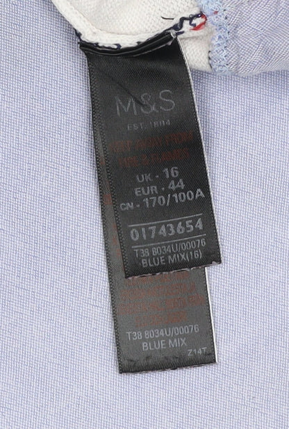 Womens UK Size 16 Marks and Spencer Blue Pullover Jumper