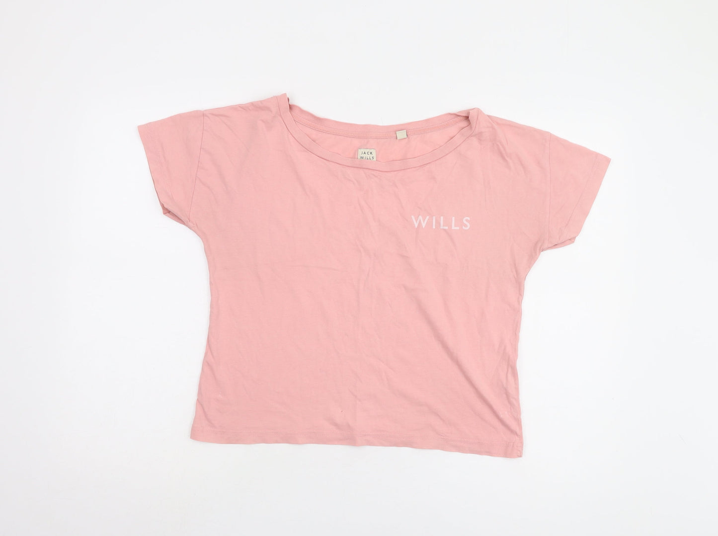 Jack Wills Women’s Pink Crew Neck T-Shirt Size 8