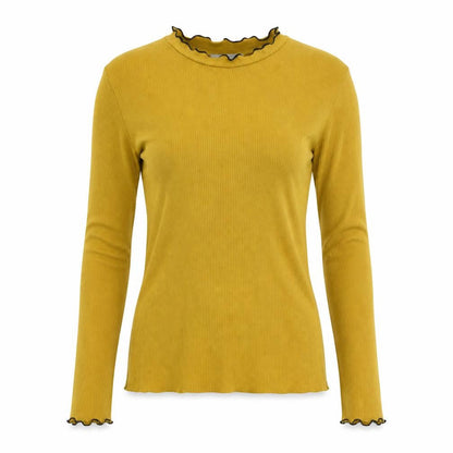 Womens UK Size 10 Zara Yellow Basic T-Shirt