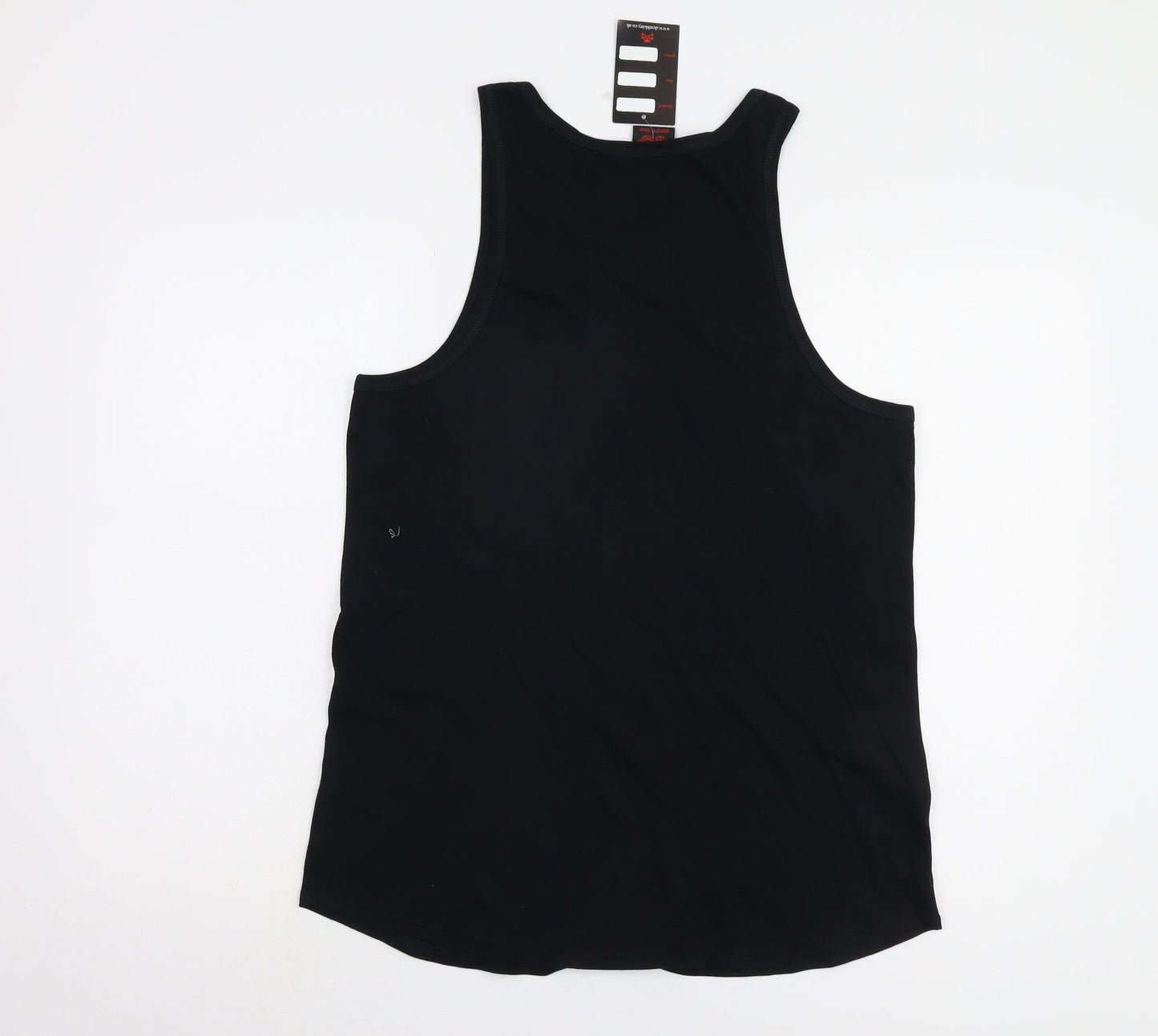 Womens UK Size 12 Death Kitty Black Basic Tank