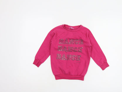 Pineapple Girls Pink Dance Sweatshirt, 6-7 Years