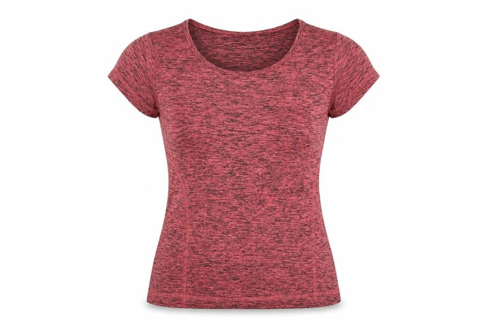 Womens UK Size S Crane Red Gym & Training Running & Jogging Yoga T-Shirt