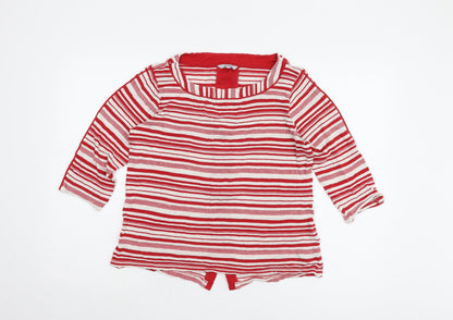 Womens UK Size 14 Marks and Spencer Red Basic T-Shirt