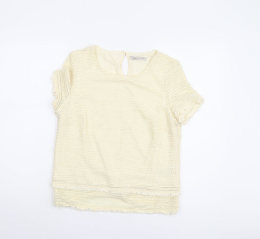 Womens UK Size 12 Marks and Spencer Ivory Basic Blouse