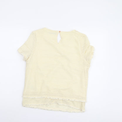 Womens UK Size 12 Marks and Spencer Ivory Basic Blouse