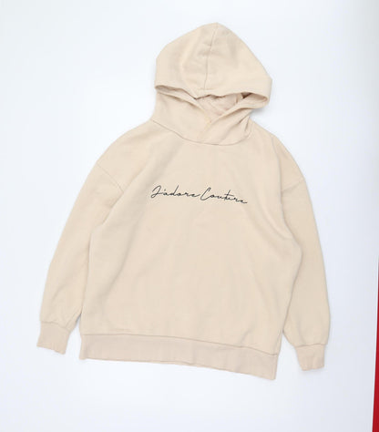 J'adore Couture Women’s Beige Pullover Hoodie Size 8