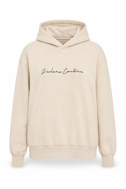 J'adore Couture Women’s Beige Pullover Hoodie Size 8
