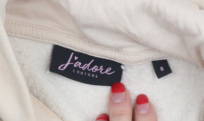 J'adore Couture Women’s Beige Pullover Hoodie Size 8