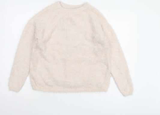 Disney Women's Ivory Beauty and the Beast Jumper, S