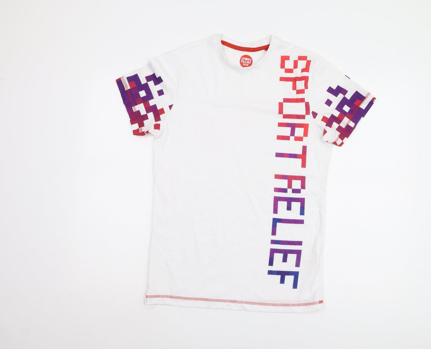 Sport Relief Men's White Graphic T-Shirt Size S