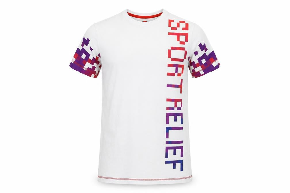 Mens UK Size S Sport Relief White  T-Shirt