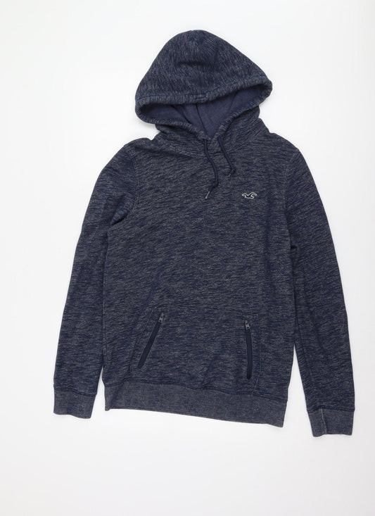 Mens UK Size S Hollister Blue Pullover Hoodie